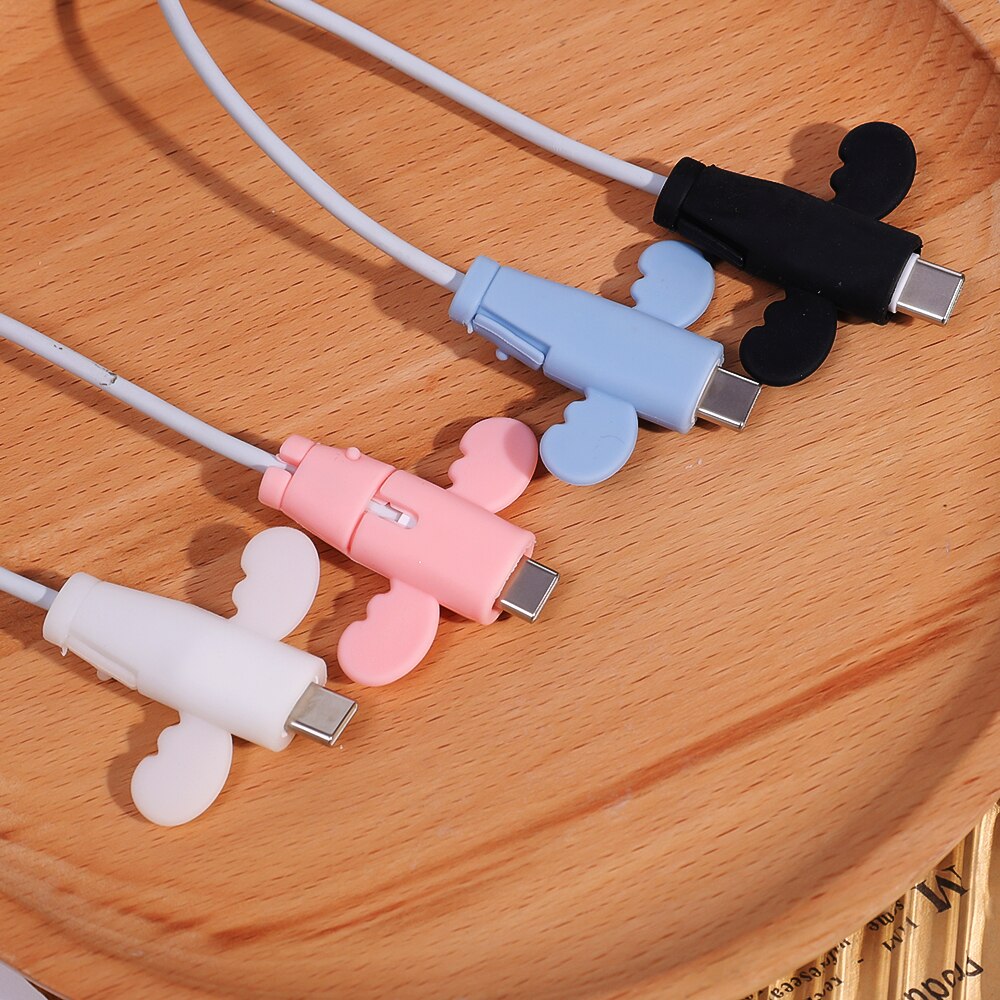 1/4 vỏ bảo vệ cáp sạc Silicon Phụ kiện điện thoại vạn năng Ốp bảo vệ cáp dữ liệu chống vỡ