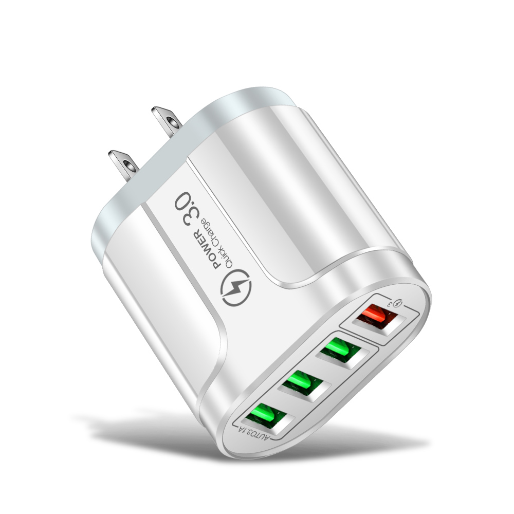 5V/3A Quick Charge QC 3.0 USB US Plug Charger Universal Mobile Phone Wall Charger Adaptor Fast Charger for Android Fast Charging Adaptor for IPhone Samsung Xiaomi