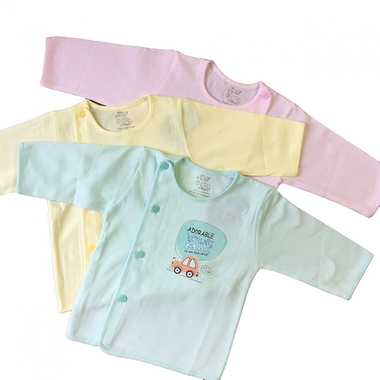 Áo sơ sinh khuy lệch chất cotton cực đẹp cho bé