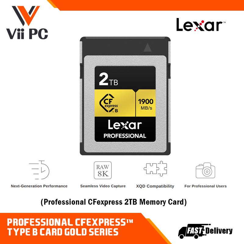 LEXAR Professional CFexpress 128GB/256GB/512GB/1TB/2TB Type B Card Gold  Series (LCFX10-128CRB)(LCFX10-256CRB)(LCFX10-512CRB)(LCXEXPR001T)(LCXEXPR002T)  | Lazada Singapore