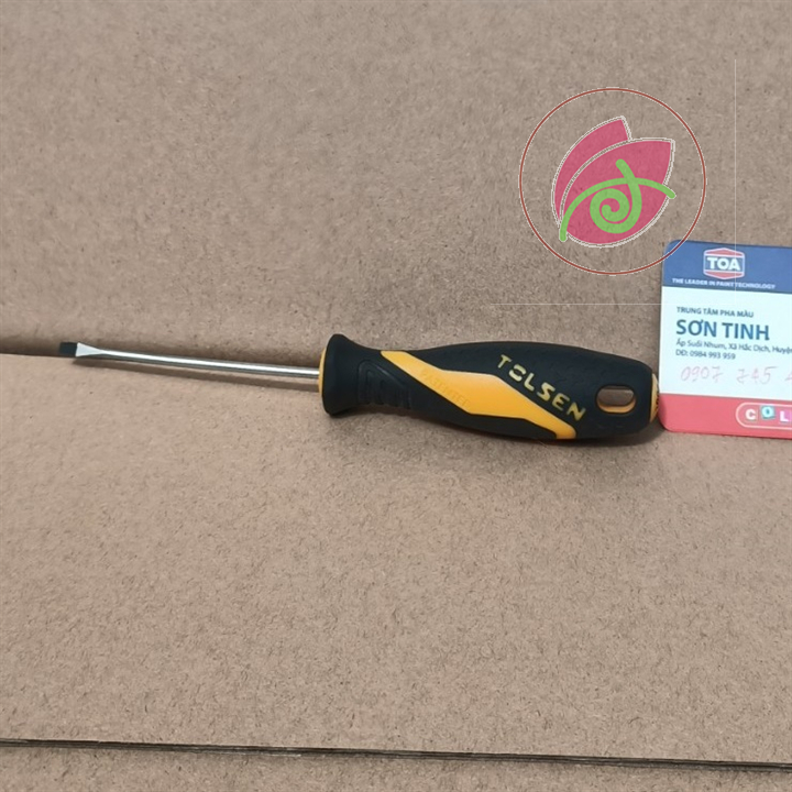 Tua vít dẹp cán mềm 3.0×75mm tolsen 20001