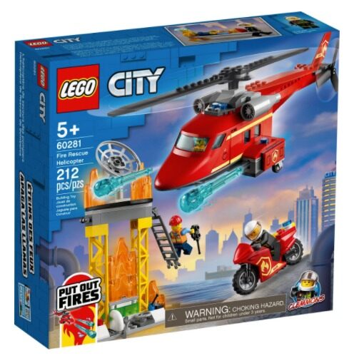 Lego 60281 city fire rescue helicopter 212pcs 5+