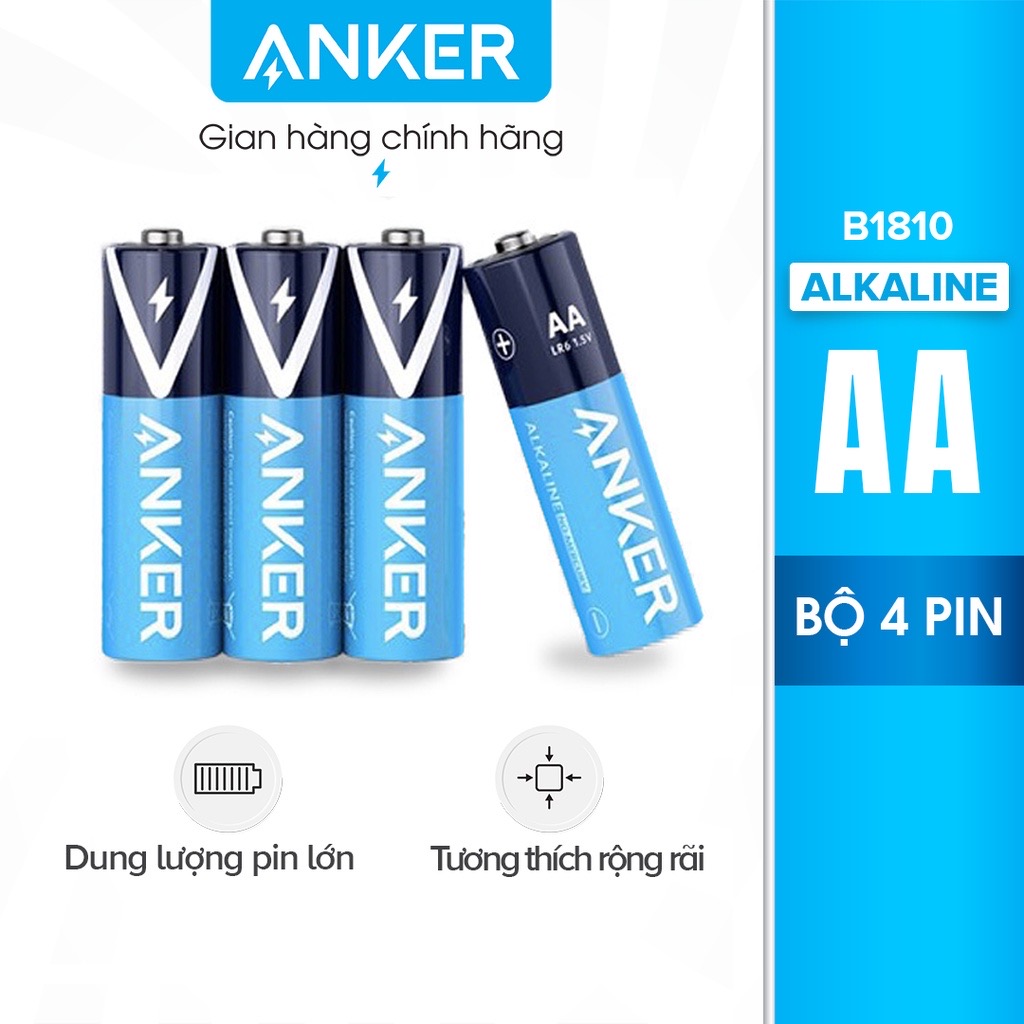 Pin Kiềm Anker Alkaline AA (Bộ 2 Pin/4 Pin) - B1810