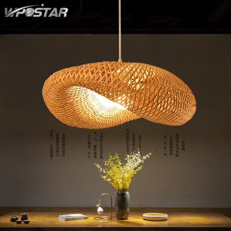 Modern Bamboo Chandelier Handmade Bamboo Lantern Pendant Lights for