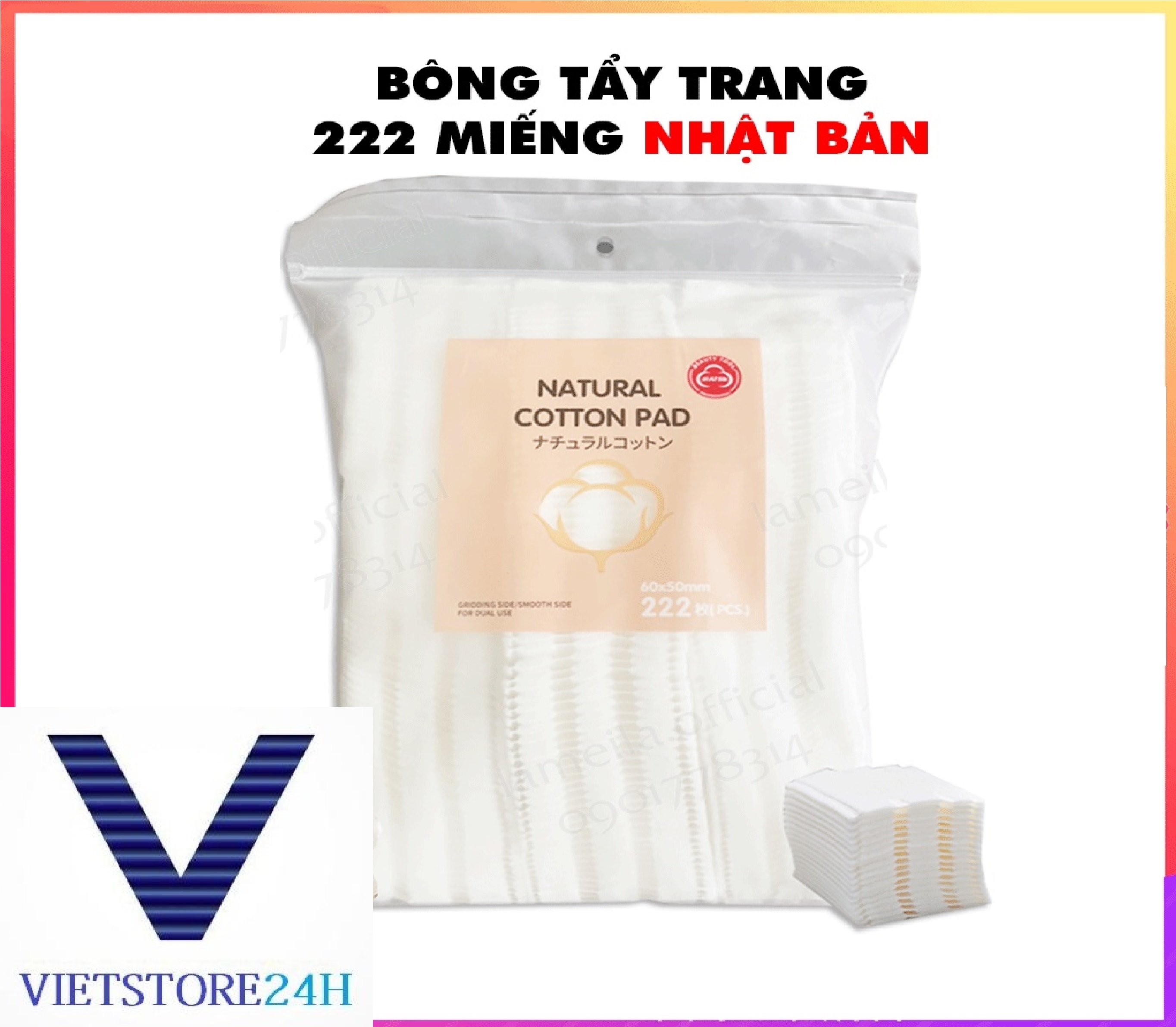 Bông Tẩy Trang NATURAL COTTON PAD