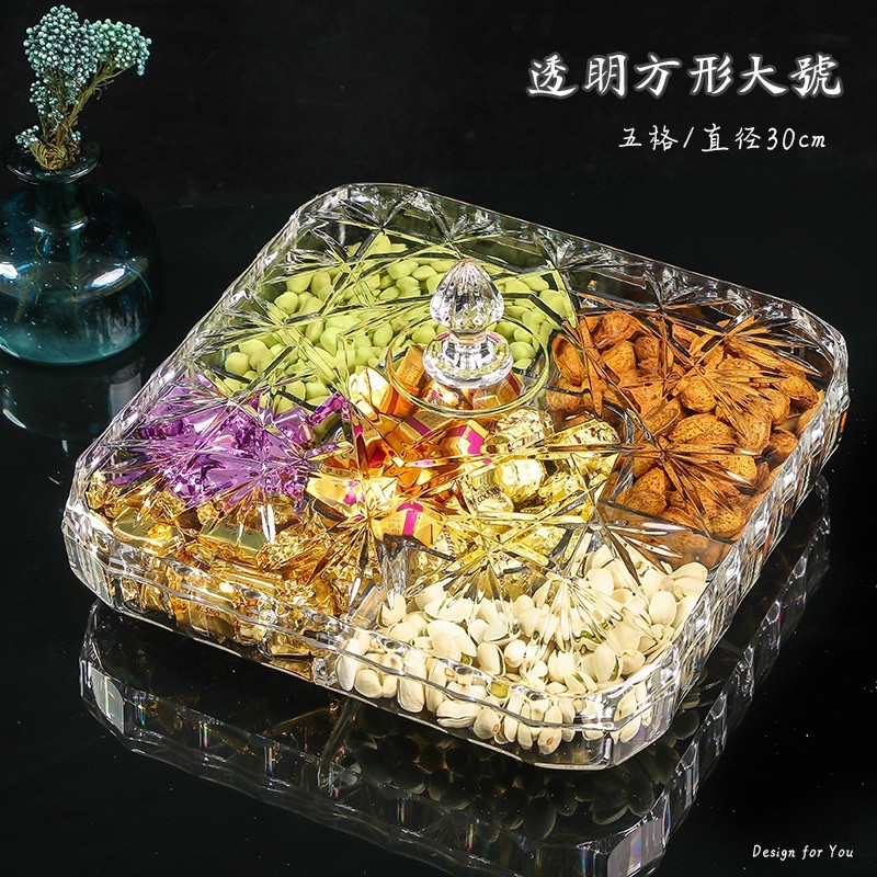 Khay đựng mứt, bánh kẹo, nhựa pha lê cao cấp