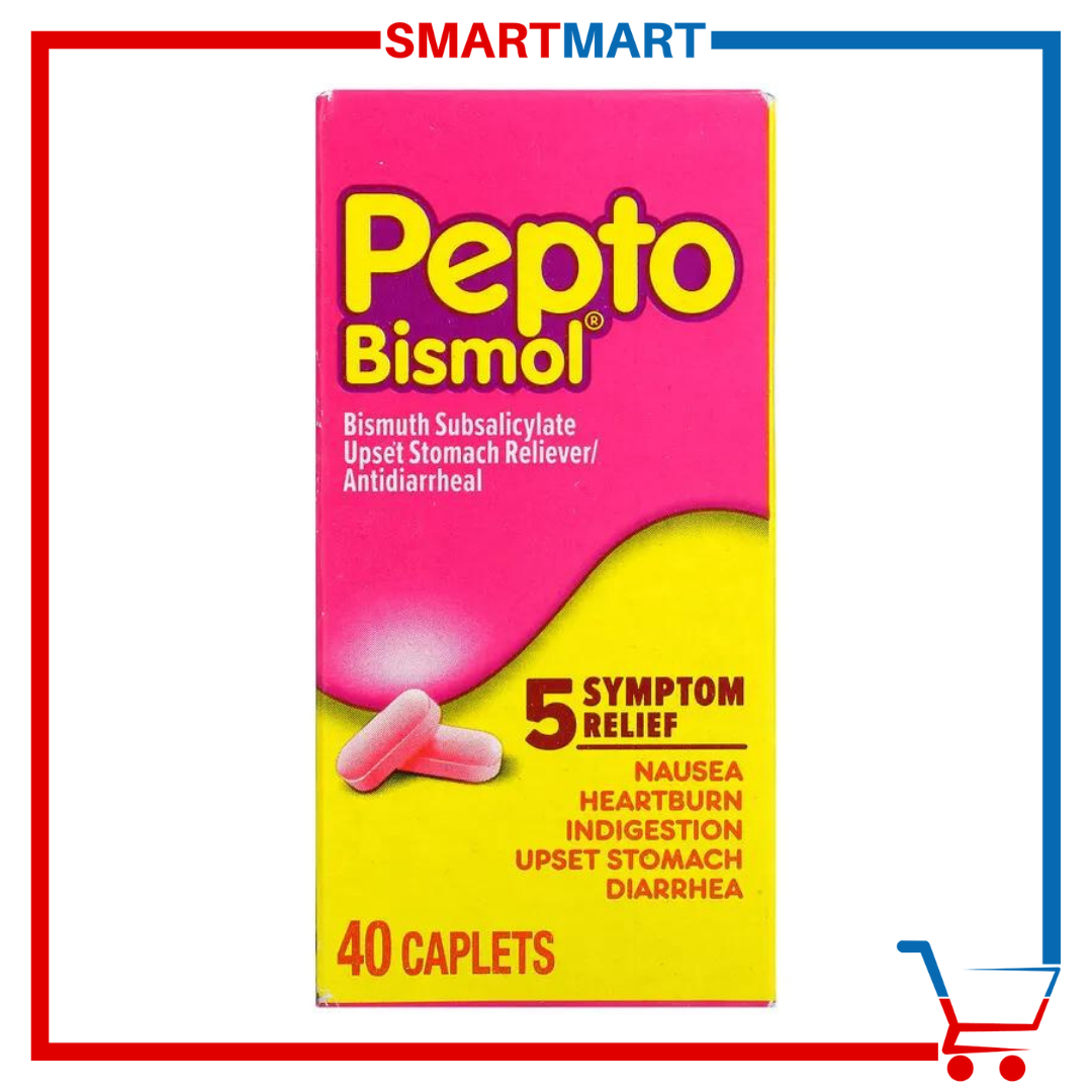 Pepto Bismol Bismuth Subsalicylate Upset Stomach Reliever Antidiarrheal