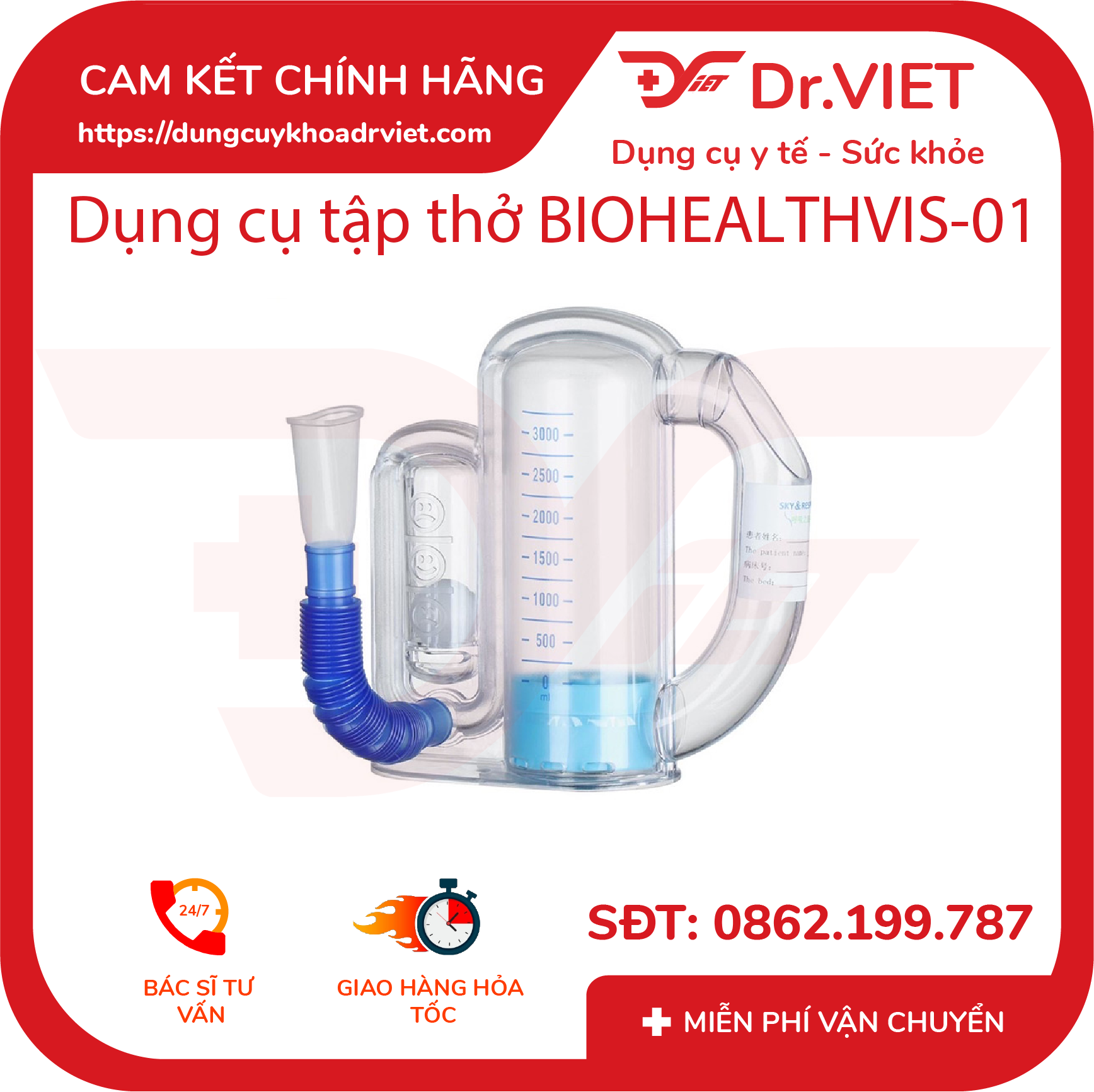 Tooling set breathable BioHealth-vis 01 support set breathable for disease patients in breathing-lung-Dr.Viet