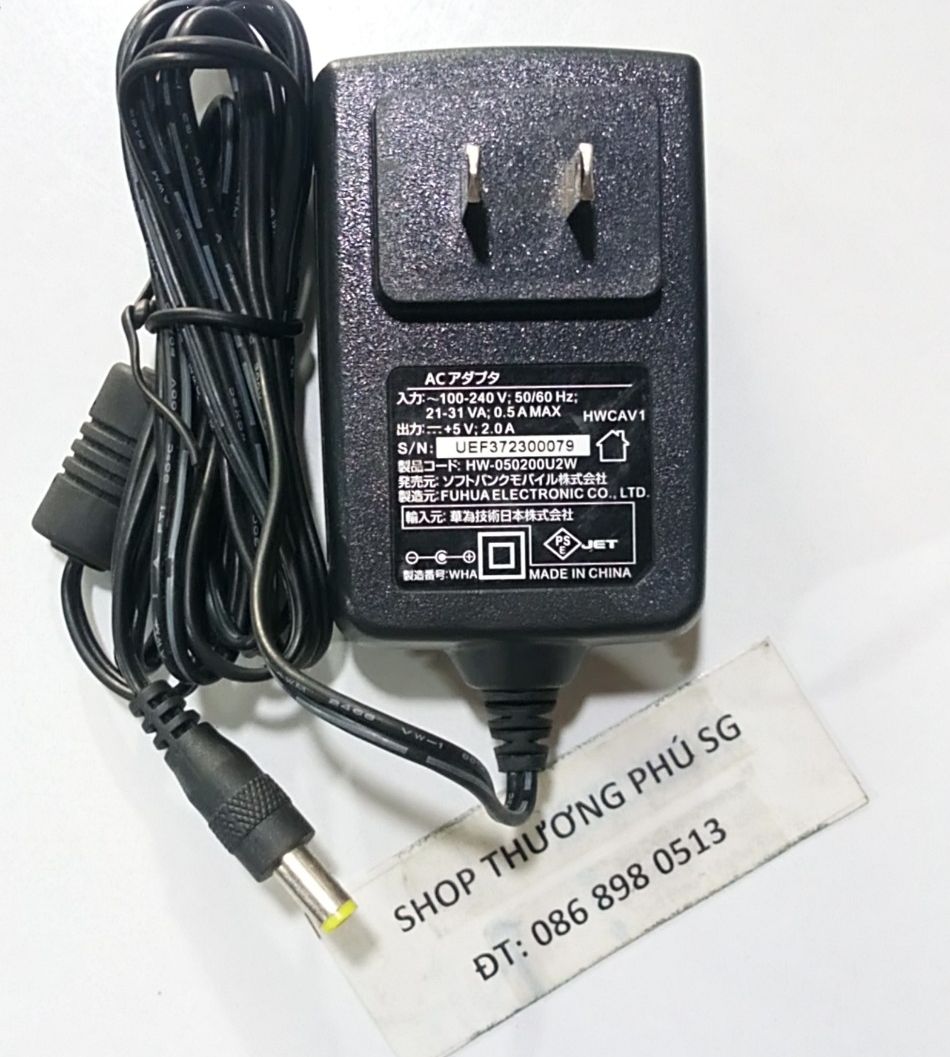 [HCM]Bộ chuyển nguồn Adapter DC: 5V - 2A (Đầu Lớn - Chuẩn 5.5mm X 2.1~2.5mm)
