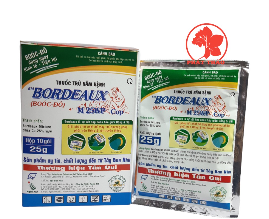 Thuốc Trừ Nấm Bệnh BORDEAUX M 25WP (Boóc-Đô) (gói 25g)