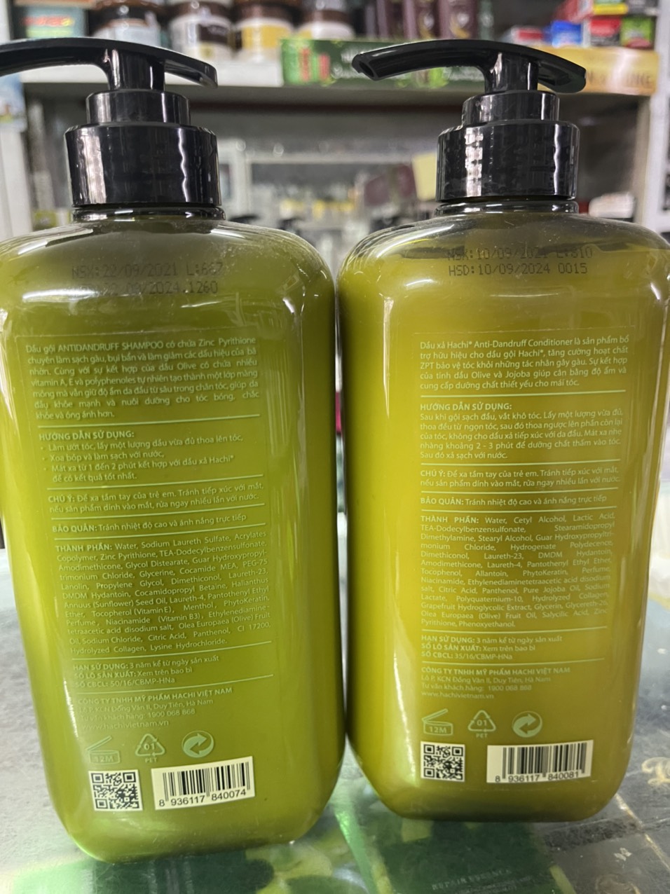 Cặp Dầu Gội Xả HACHI 800ml x2