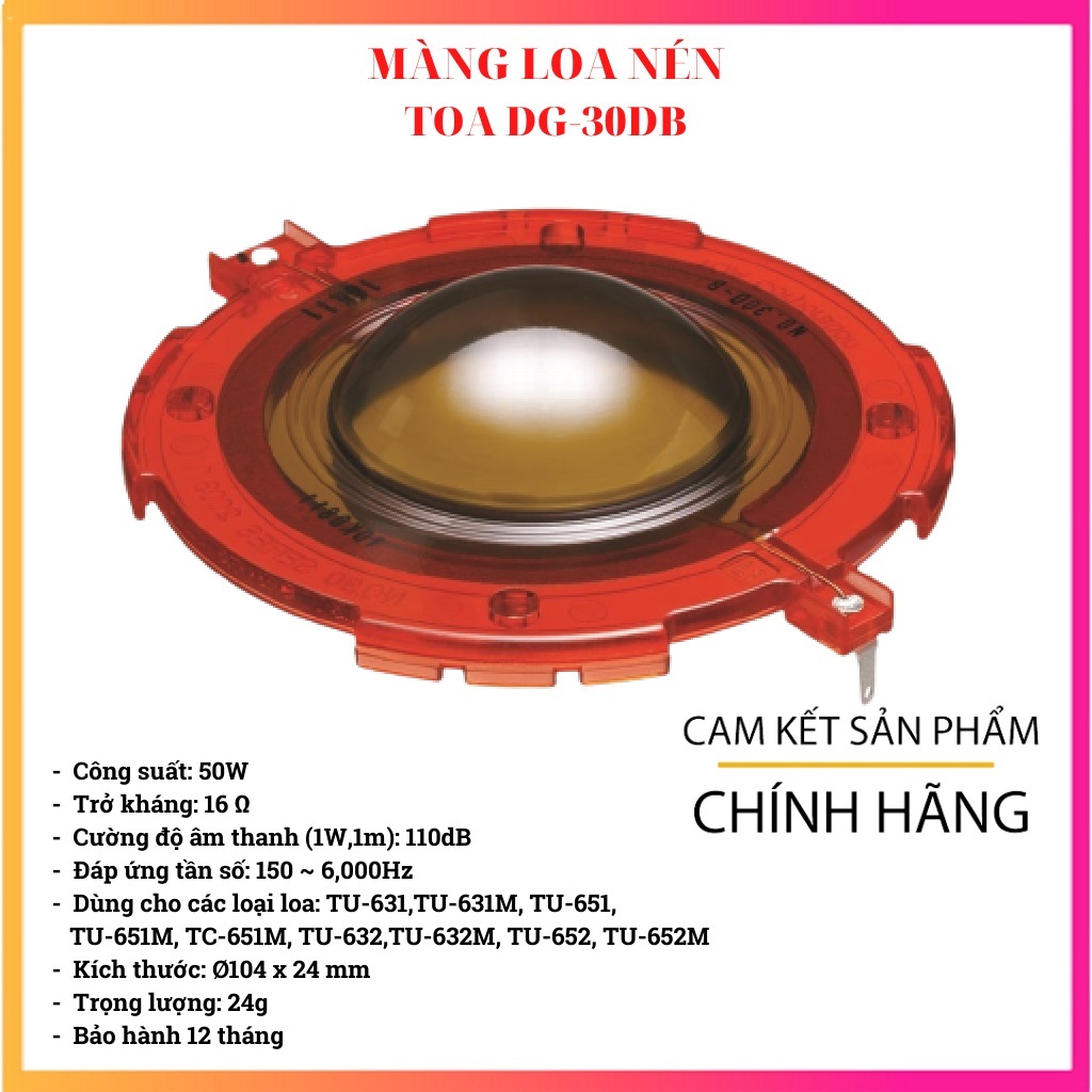 Màng loa, côn loa nén cho loa toa 50w toa dg-30db - made in indonesia