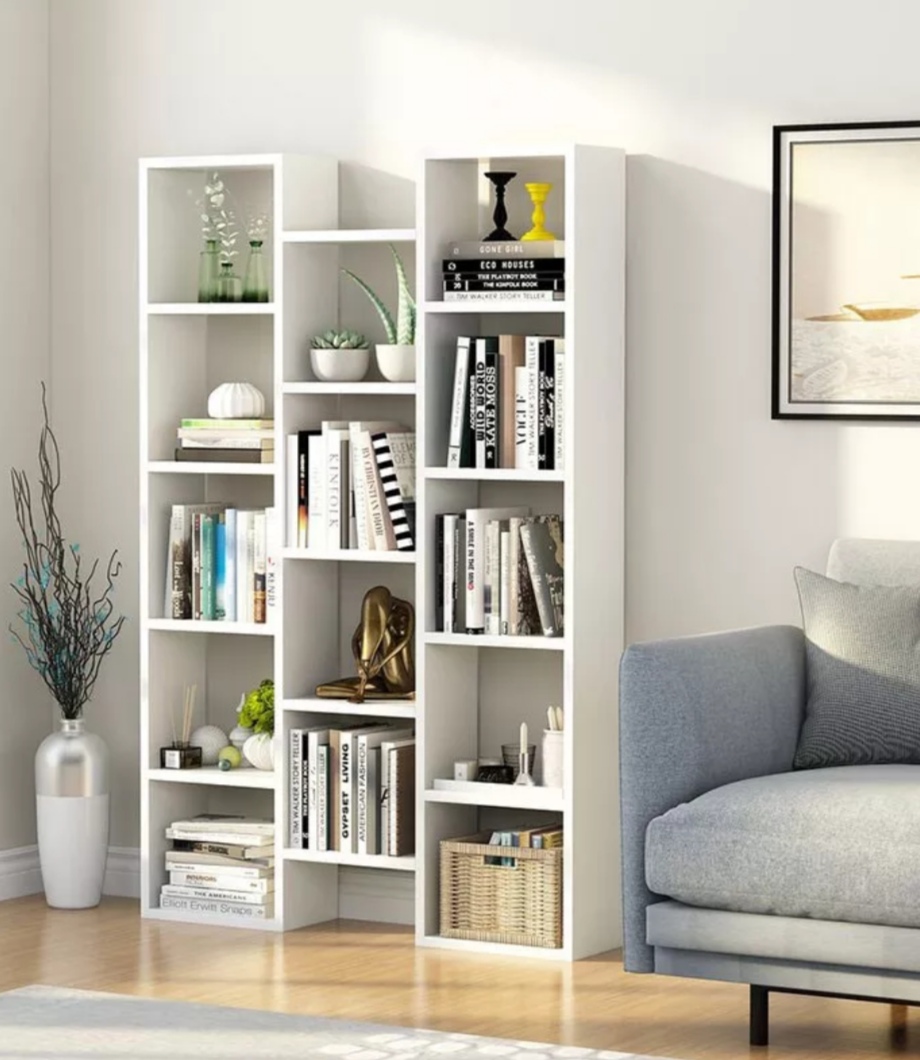 Kệ sách chữ H. Kích thước 150 x 72,4 x 20cm. Gỗ MDF phủ melatium chống thấm cao cấp không mối mọt, không ngấm nước, độ bền cao.