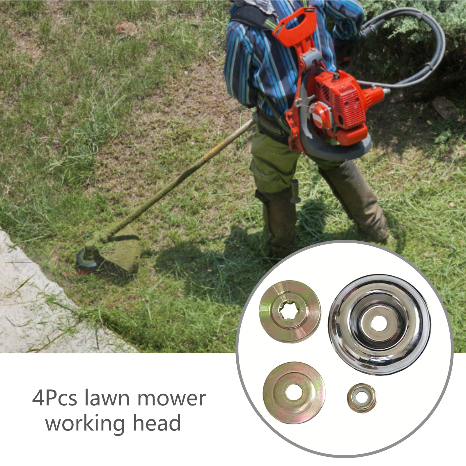 4Pcs/Set Easy Installation Stable Performance Universal Lawn Mower Parts Cutting Blade Accessories Nut Fixing Kit