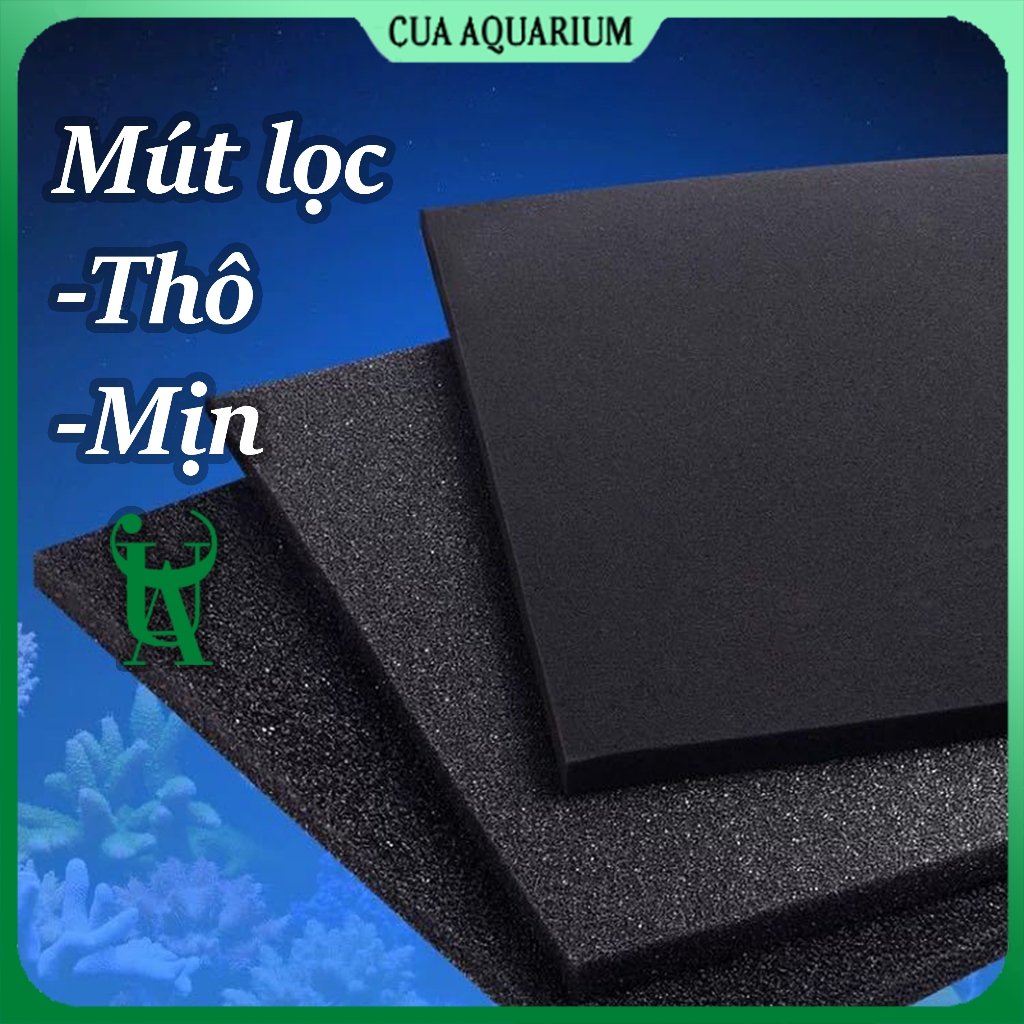 Bông mút đen lọc nước bể cá loại mịn và thô