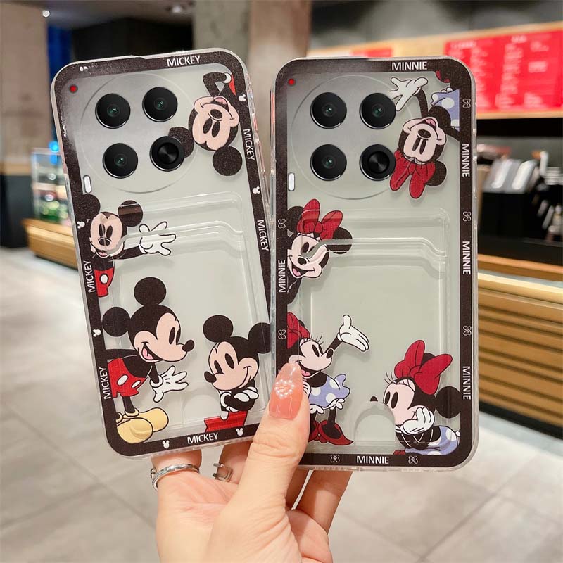 For Tecno Camon 30 Pro Premier Case Transparent Soft with Wallet Clip Cute Cartoon Lens Protection for Tecno Camon 30 Premier Pro Back Cover
