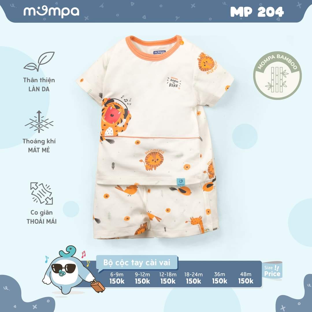 Mompa - Bộ cộc tay cổ tròn 511