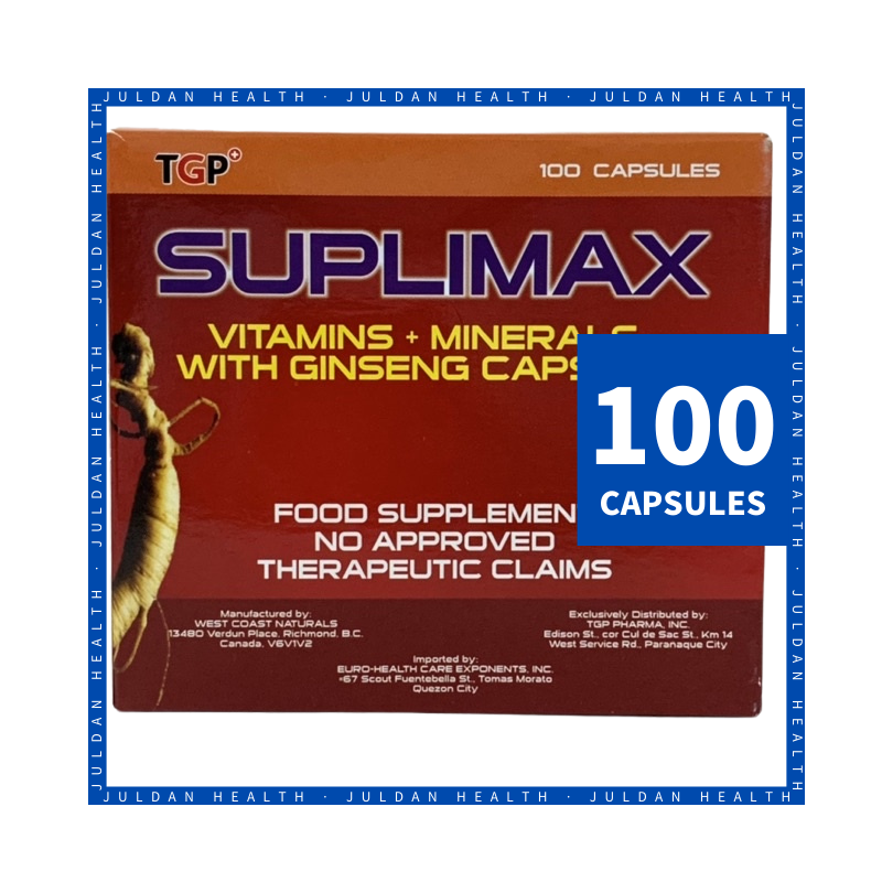 (Pharmaton / Ultima Generic) Suplimax Multivitamins + Minerals + Ginseng Lazada PH