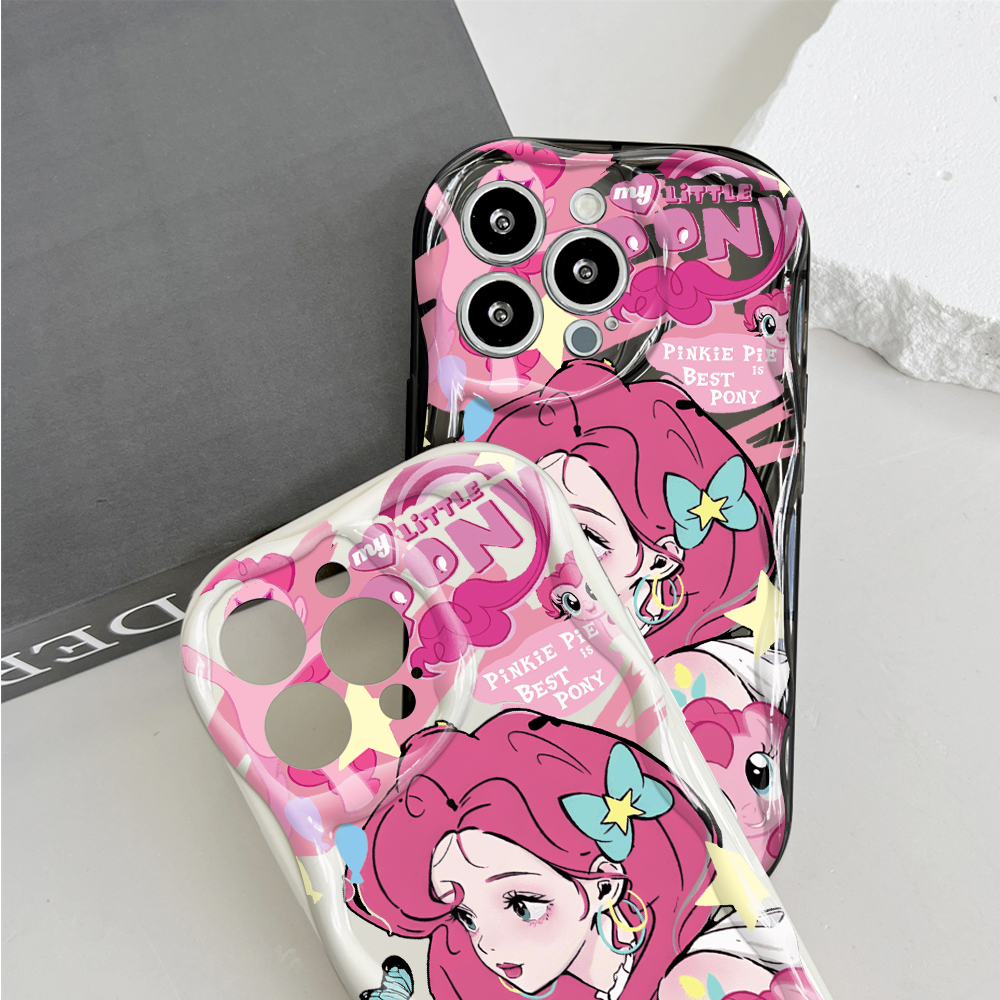 Jizetin for Redmi Note 10 Pro Note 10 Pro Max Back Cover Sweet Pretty Girl Cream Wavy Edge Soft Silicone Phone Case. 