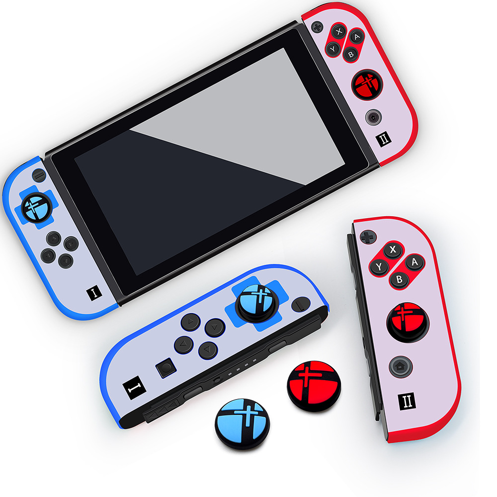 【Latest Style】 Silicone Soft Case with Thumb Grip for Nintendo Switch OLED Joy-Con Controller Protection.
