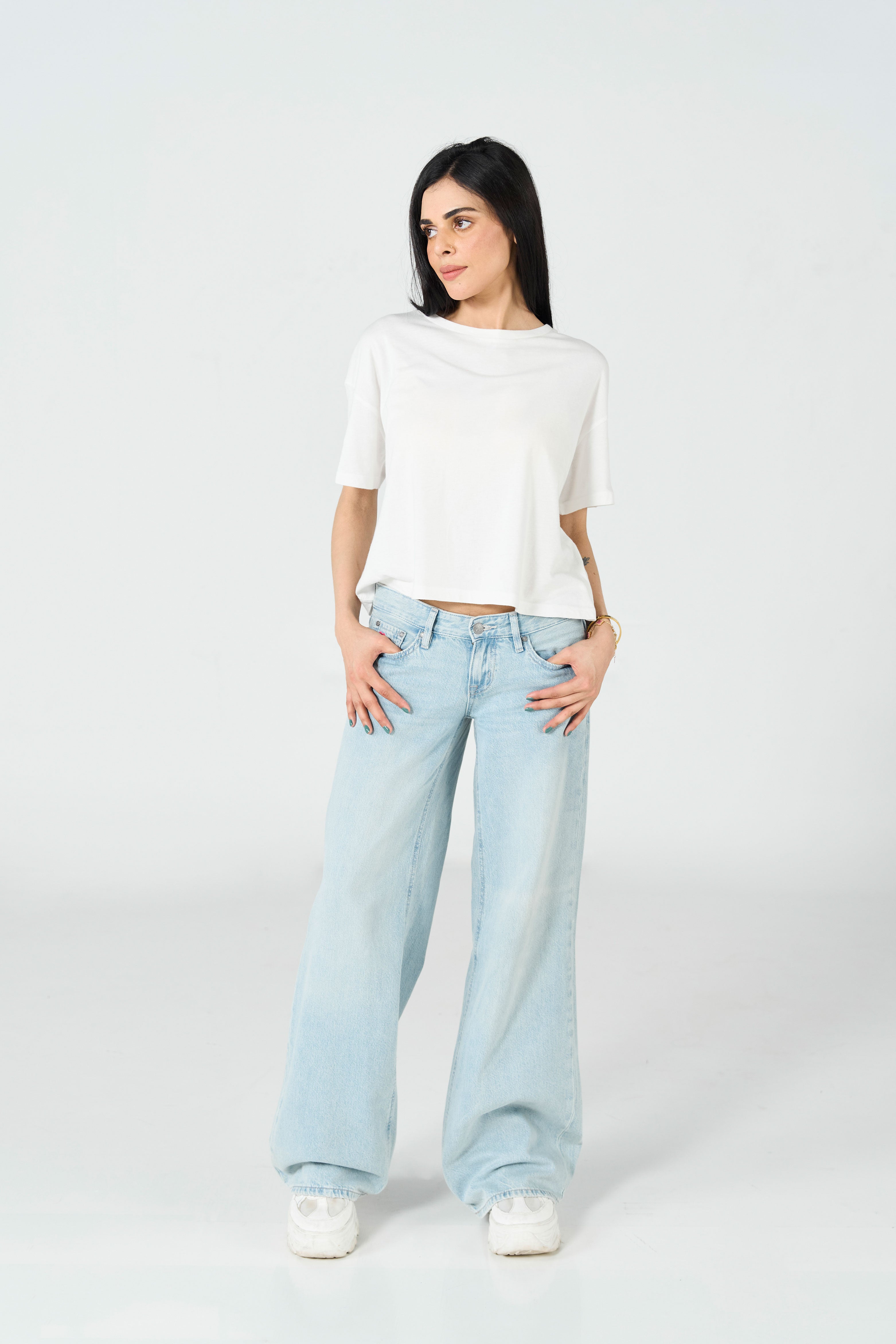Rockstar Jeans - Low Rise Ultra Wide Leg Jeans For Women - Denim Full Pant For Women