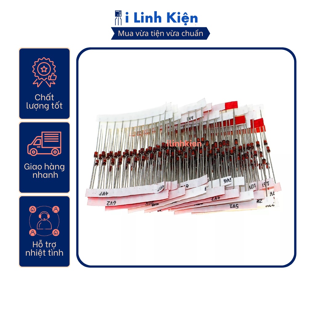 Diode zener 1W 16V 1N4745A 10 chiếc
