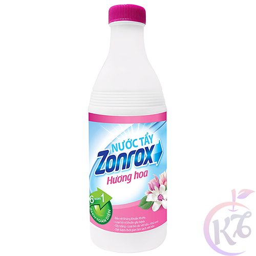 Nước tẩy quần áo Zonrox chai 1000ml hương Hoa 6 in 1 thumbnail