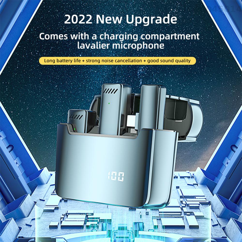 Mini Micro dây chuyền Không Dây Cho Điện Thoại Di Động 360 ° Đa Hướng Micro cài ve áo giảm tiếng ồn Tương Thích Với Loại-C điện thoại thông minh Android Máy Tính Bảng Cho Youtube Facebook phát trực tiếp ghi video Vlog Phỏng Vấn Trực Tuyến Lớp Học
