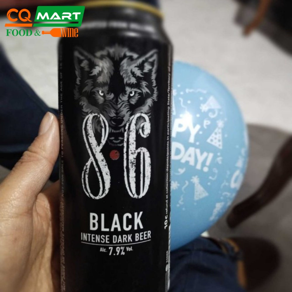 Bia 8.6 Black 7.9% Lon 500ml