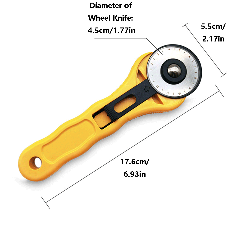 Roller Wheel Cloth Cutter Fabric Tools Stainless Steel Rotary Cutter ...