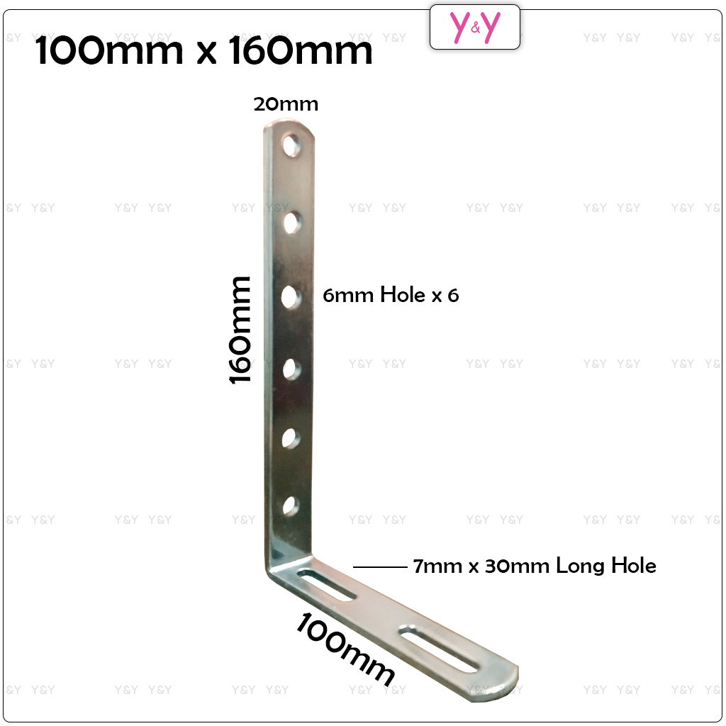 Y&Y Eco Extra Strength Mild Steel Angle L Bracket / Wall Shelf / L Join