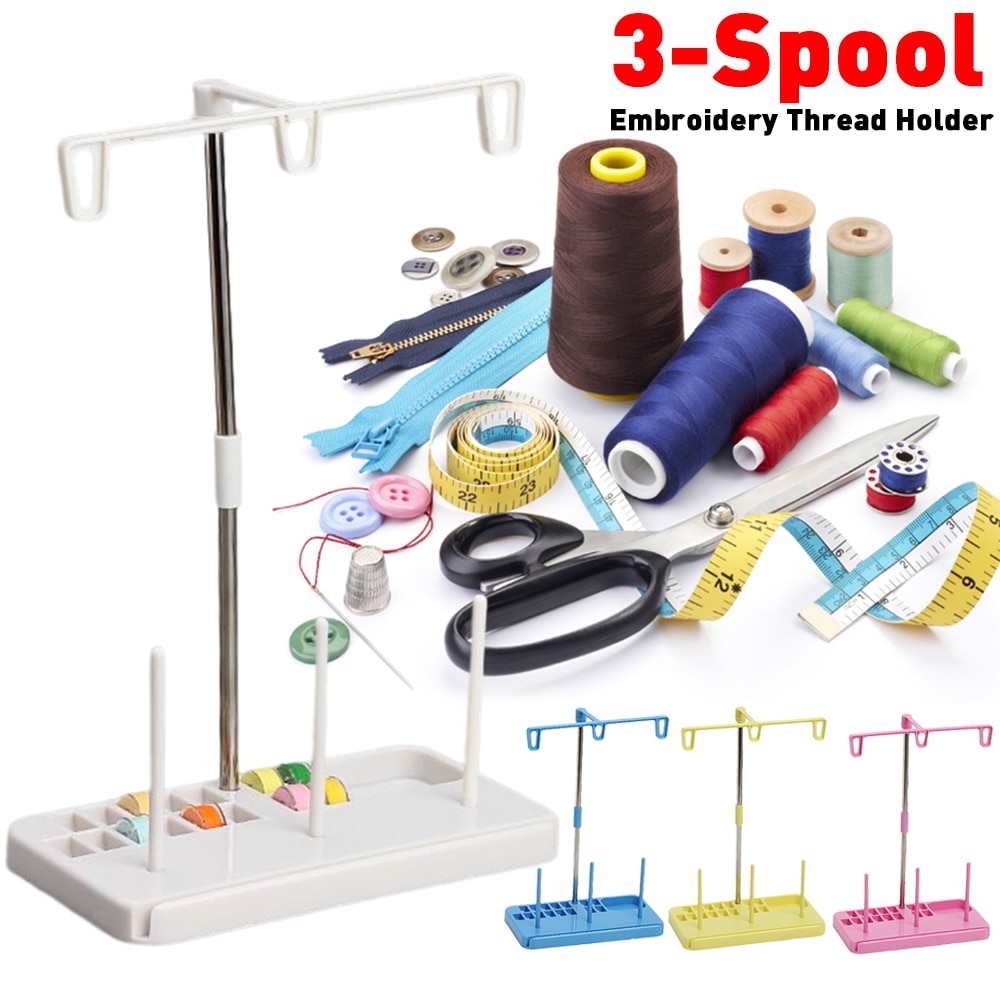 Thread Stand, 3 Spools Thread Holders for Embroidery Sewing Machines Thread  Organizer Thread Rack for Domestic () - Yahoo Shopping