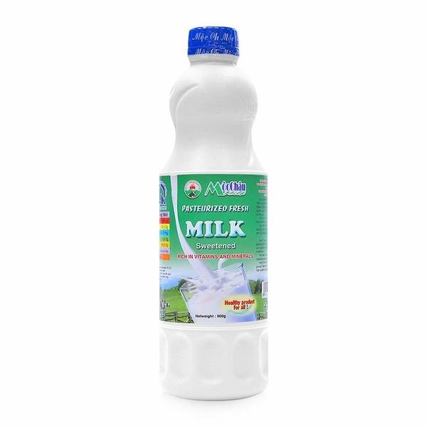 [Siêu thị WinMart] - Sữa tươi thanh trùng Mộc Châu có đường chai 880ml thumbnail