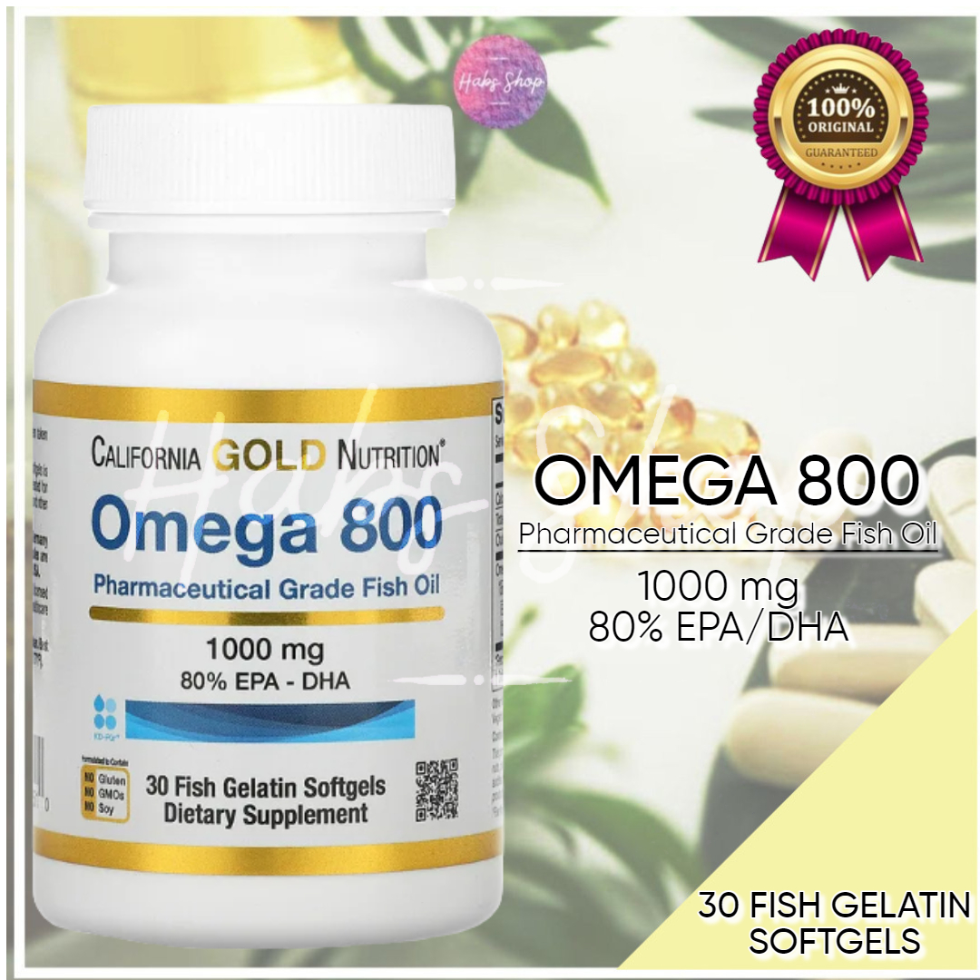 California Gold Nutrition Omega 800 Pharmaceutical Grade Fish Oil 80