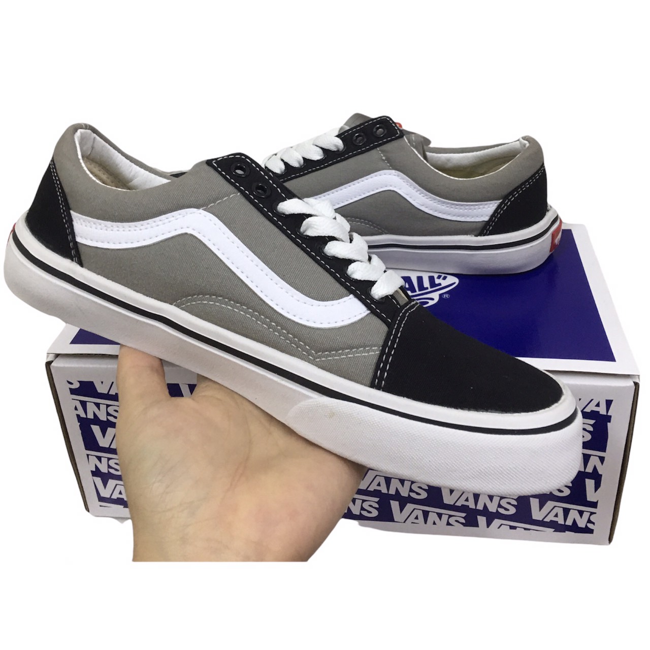 [Tặng hộp] Giày vans old skool TRẮNG hàng đẹp