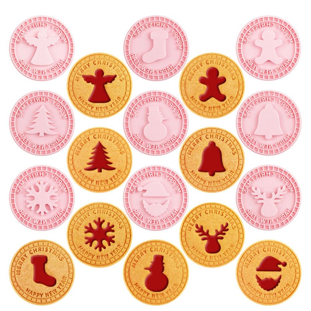 9Pcs%20Cookie%20Tools%203D%20Christmas%20Cookie%20Cutters%20Plastic%20Pink%20Biscuit%20Mold%20Santa%20Snowman%20Bell%20Elk%20Pattern%20Cookie%20DIY%20-%20Image%203