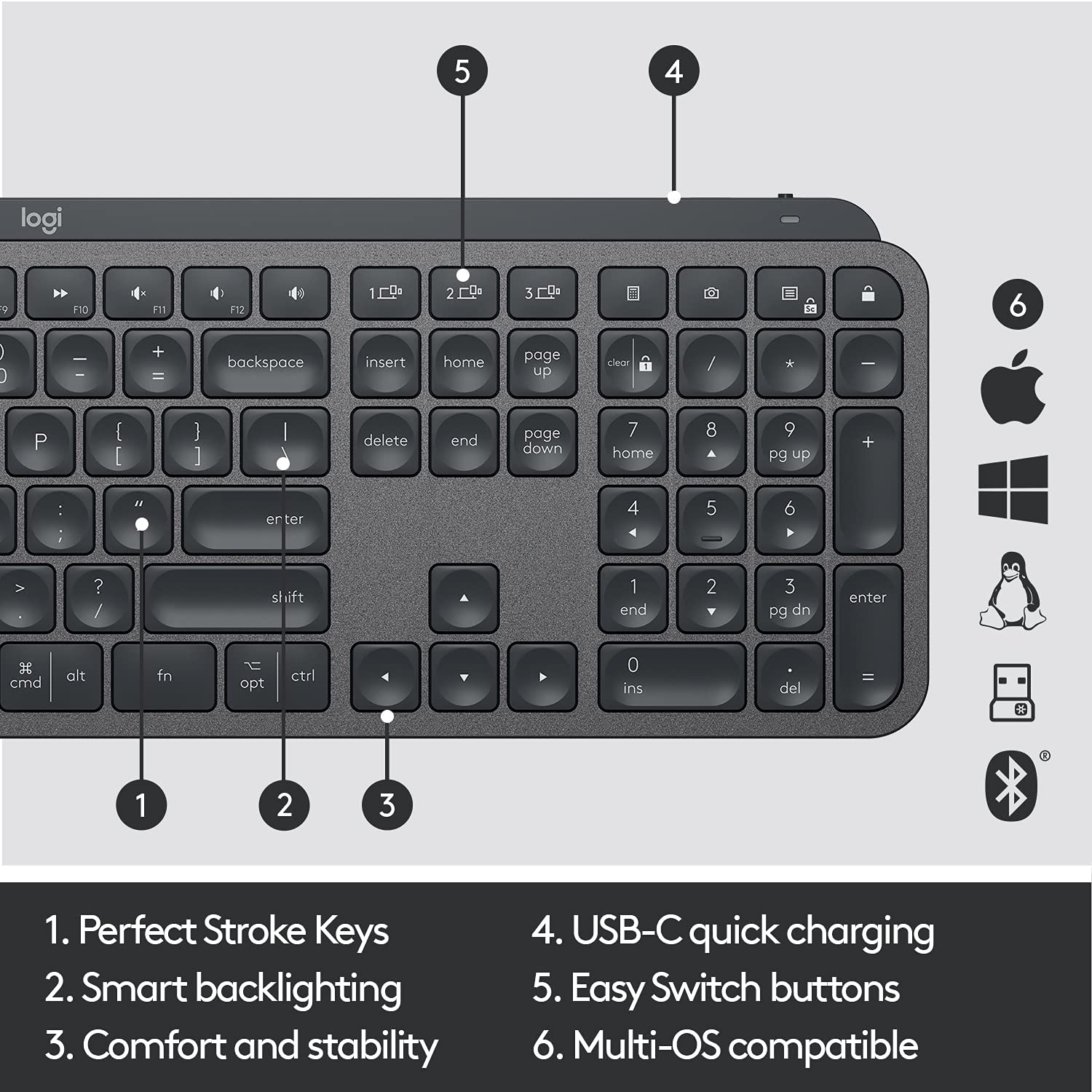 [HCM]Bàn phím Logitech MX Keys Full  - hàng chính hãng