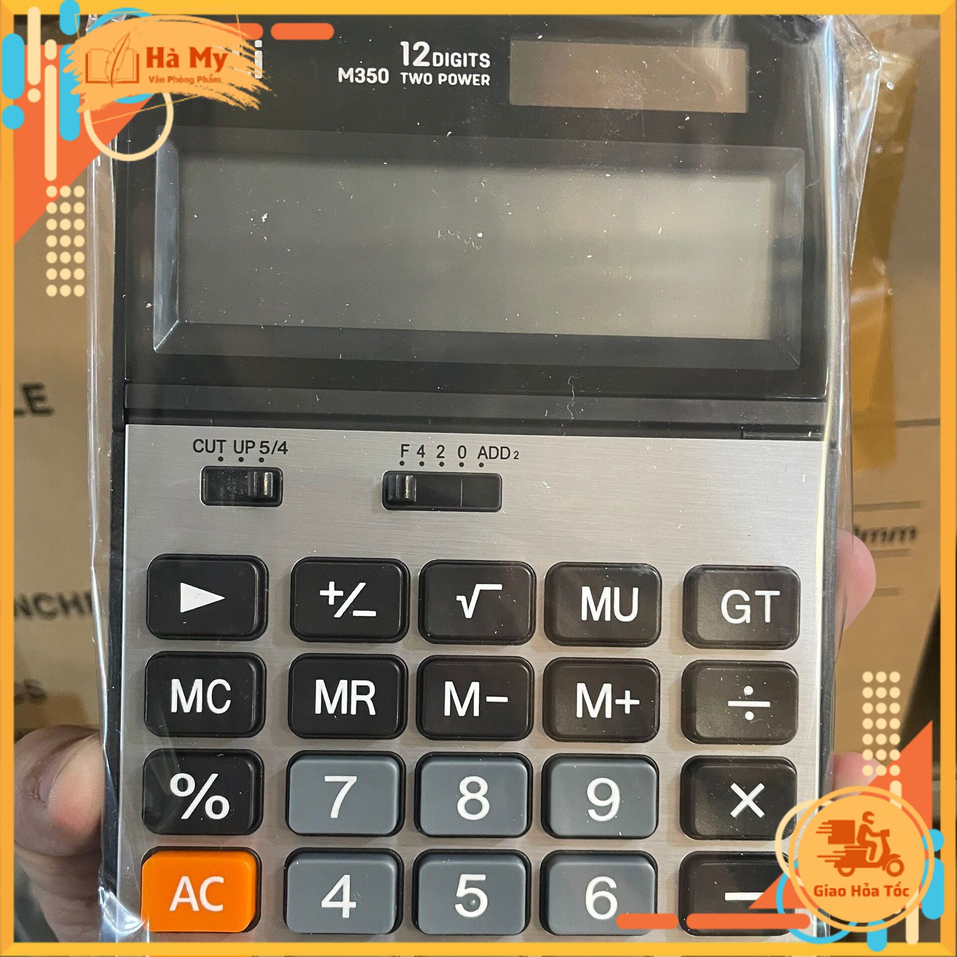 (1 Cái) Máy tính 12 số (Kim Loại) Deli M350