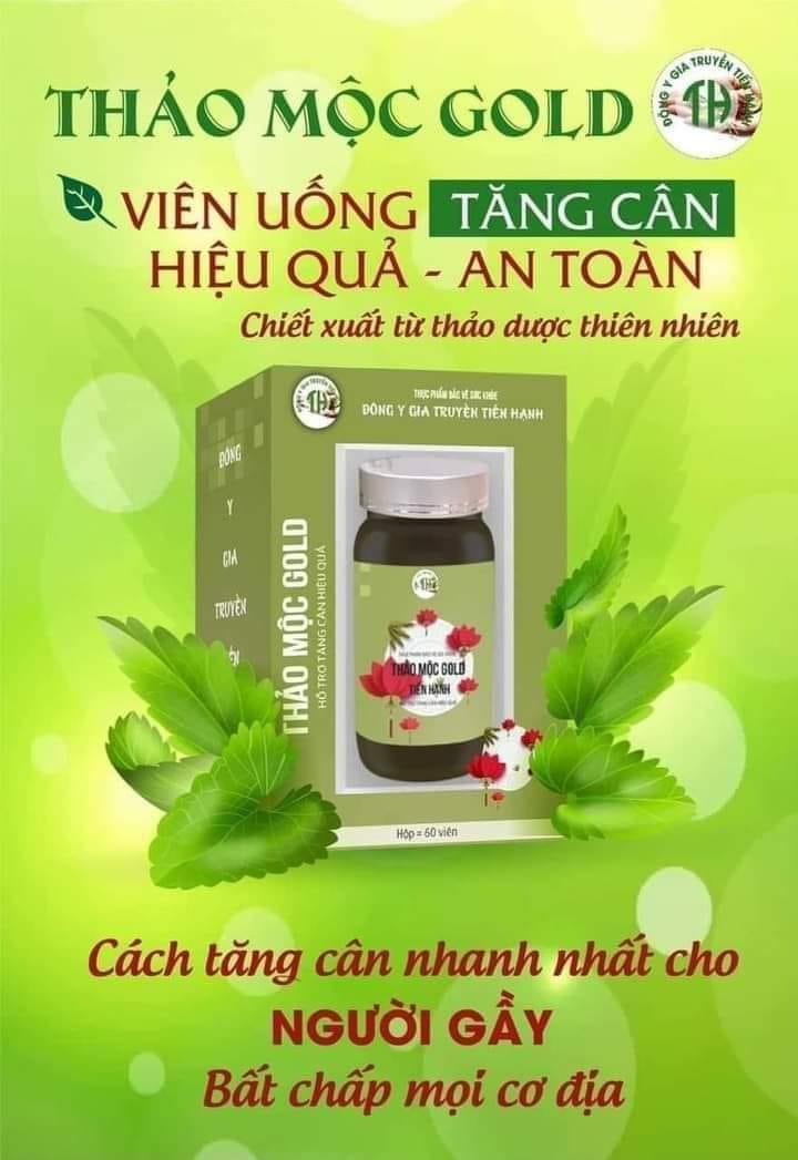 [Chính Hãng}[Siêu Rẻ] Thảo Mộc Tăng Cân Gold Tiến Hạnh