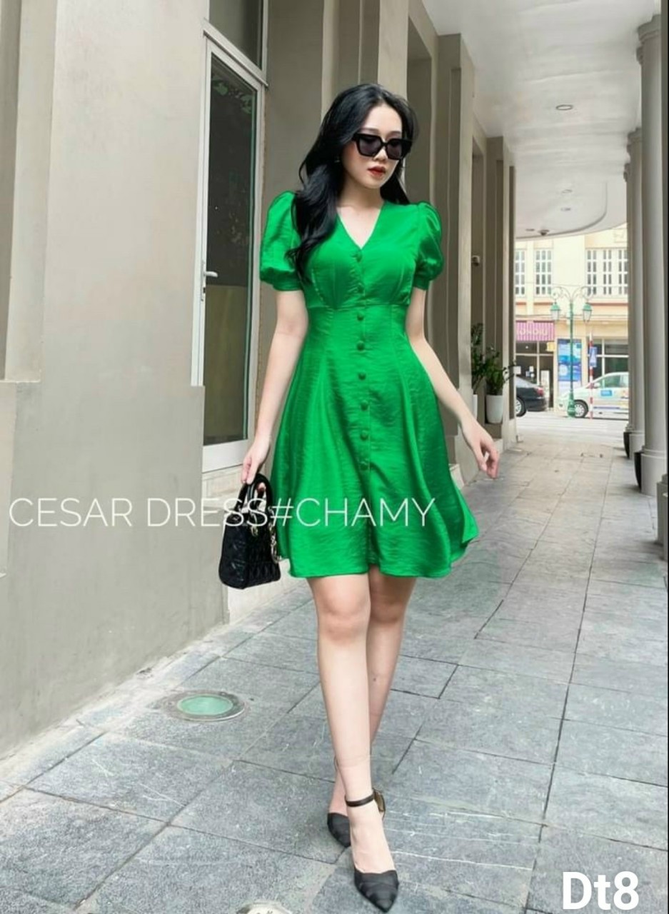 Đầm phi lụa mẫu mới hàng thiết kế xinh lung linh ld22