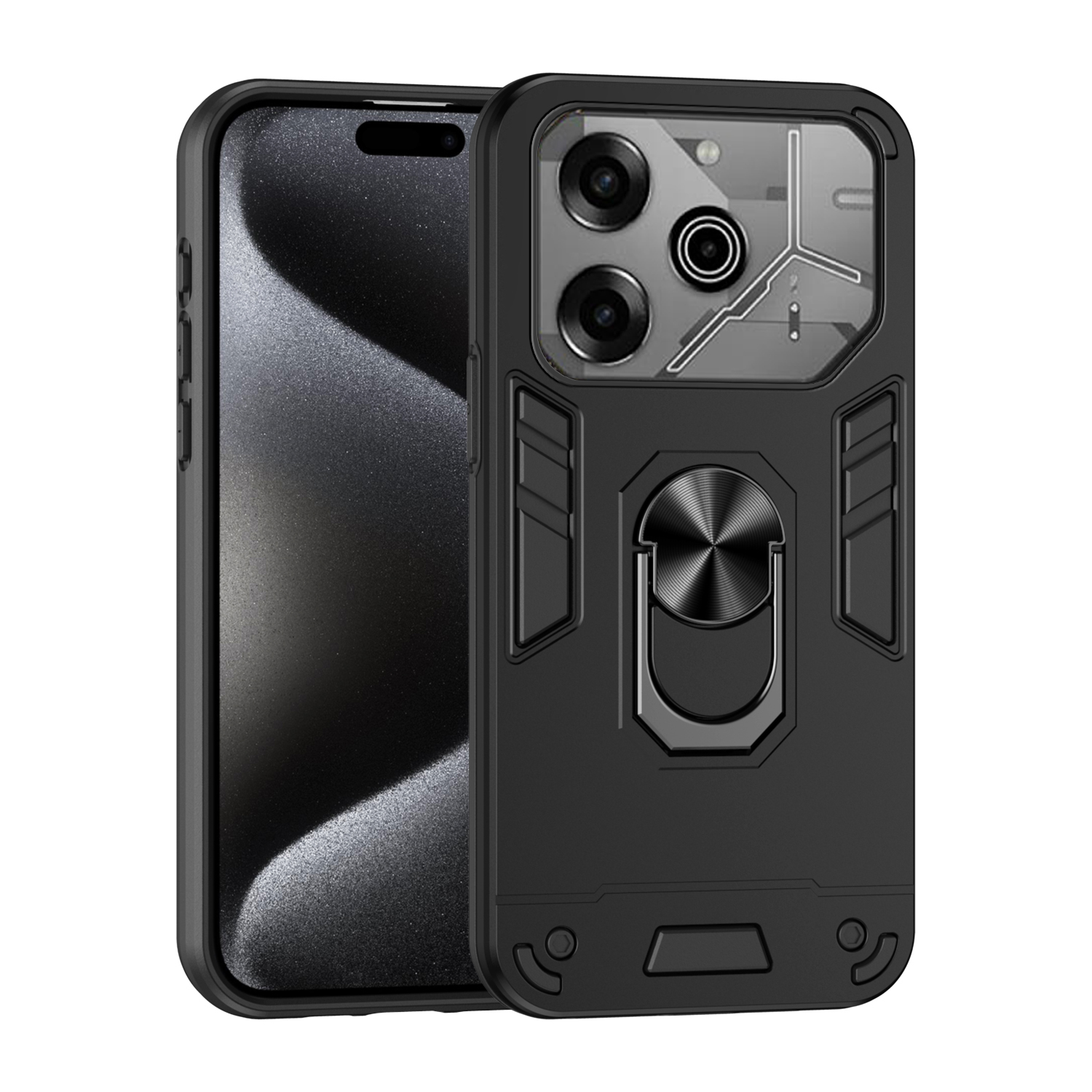 Phone cover For Tecno Pova 6 Pro case Shockproof Armor Stand with Holder Car adsorb Ring case shell For Tecno Pova 6Pro Cases Housing.