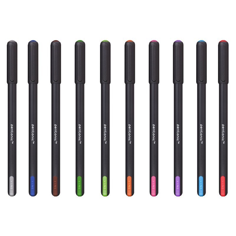[ VĨ 12 MÀU ] Vỉ 12 Bút bi gel LinC Pentonic 856.