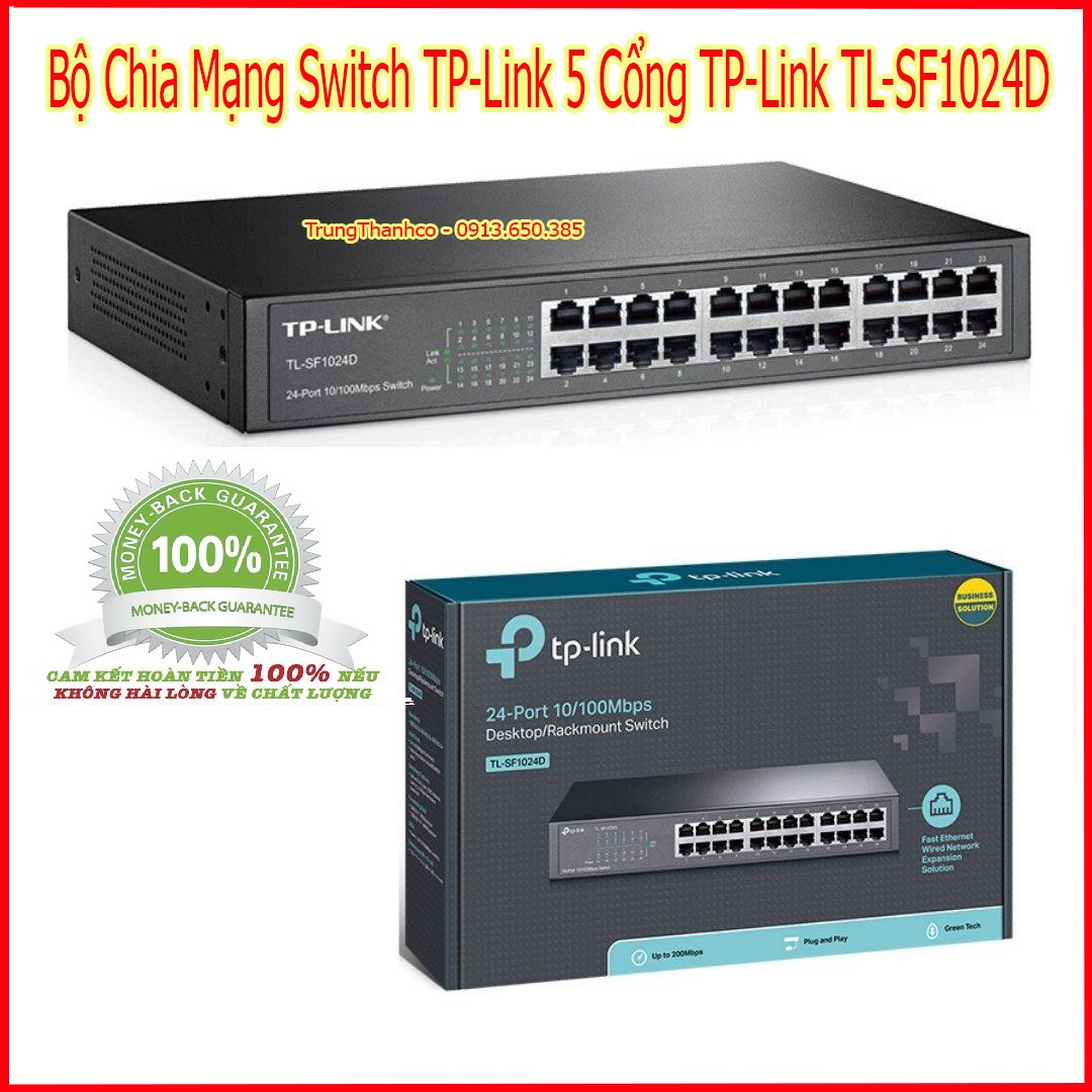 Switch TP-Link TL-SF1024D 24 port Chính hãng (100Mbps)
