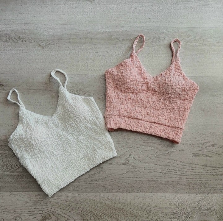 Áo 2 dây croptop chất vải Sốp co giãn xịn sò ( Free size 40-53kg )