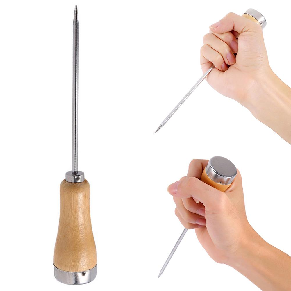 Pointed Ice Chisel 【Salt & Story】Stainless Steel Ice chisel Ice Pick Punch Antiskid Wooden ...