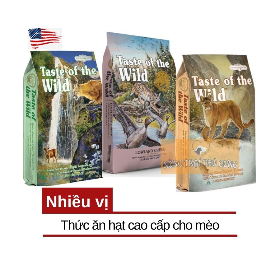 Thức Ăn Hạt Taste Of The Wild Cho Mèo Mọi Lứa Tuổi USA - Nông Trại Thú Cưng thumbnail