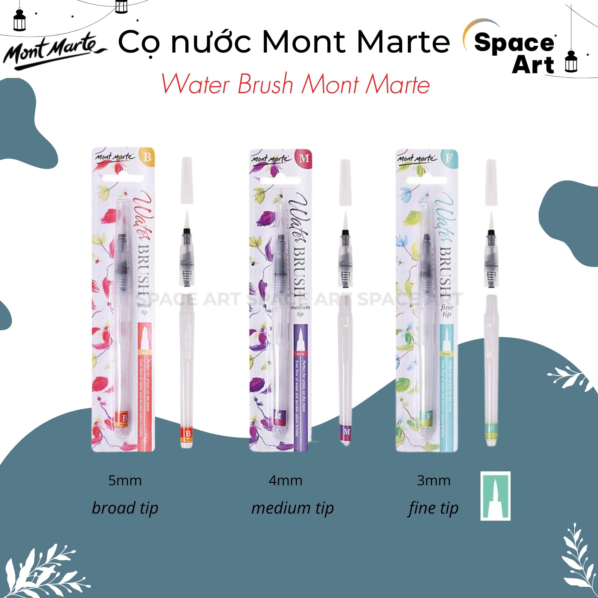 [Space Art Store][Chính hãng] Cọ nước water brush Mont Marte  vẽ màu nước (cây lẻ)