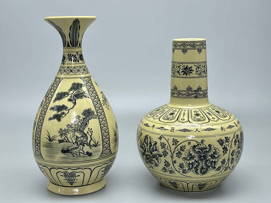 Bình Tỳ Bà H33 Gốm Chu Đậu