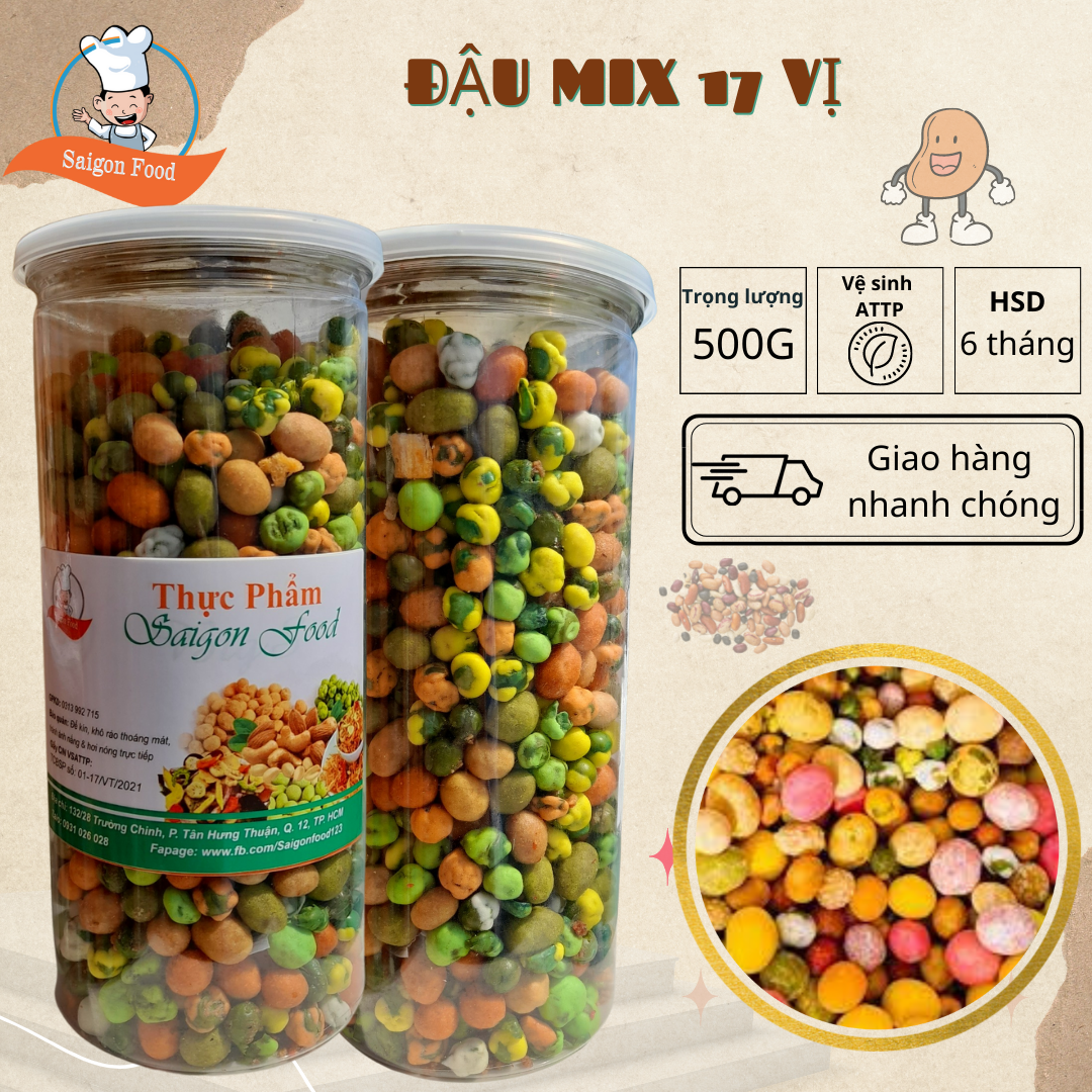 500g đậu mix 17 vị - saigon food
