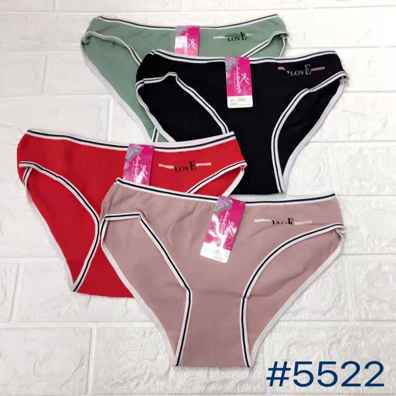 3pcs/set Cotton Spandex Ladies Panty Women's Panties (Free Size  24-27Waistline)#5522